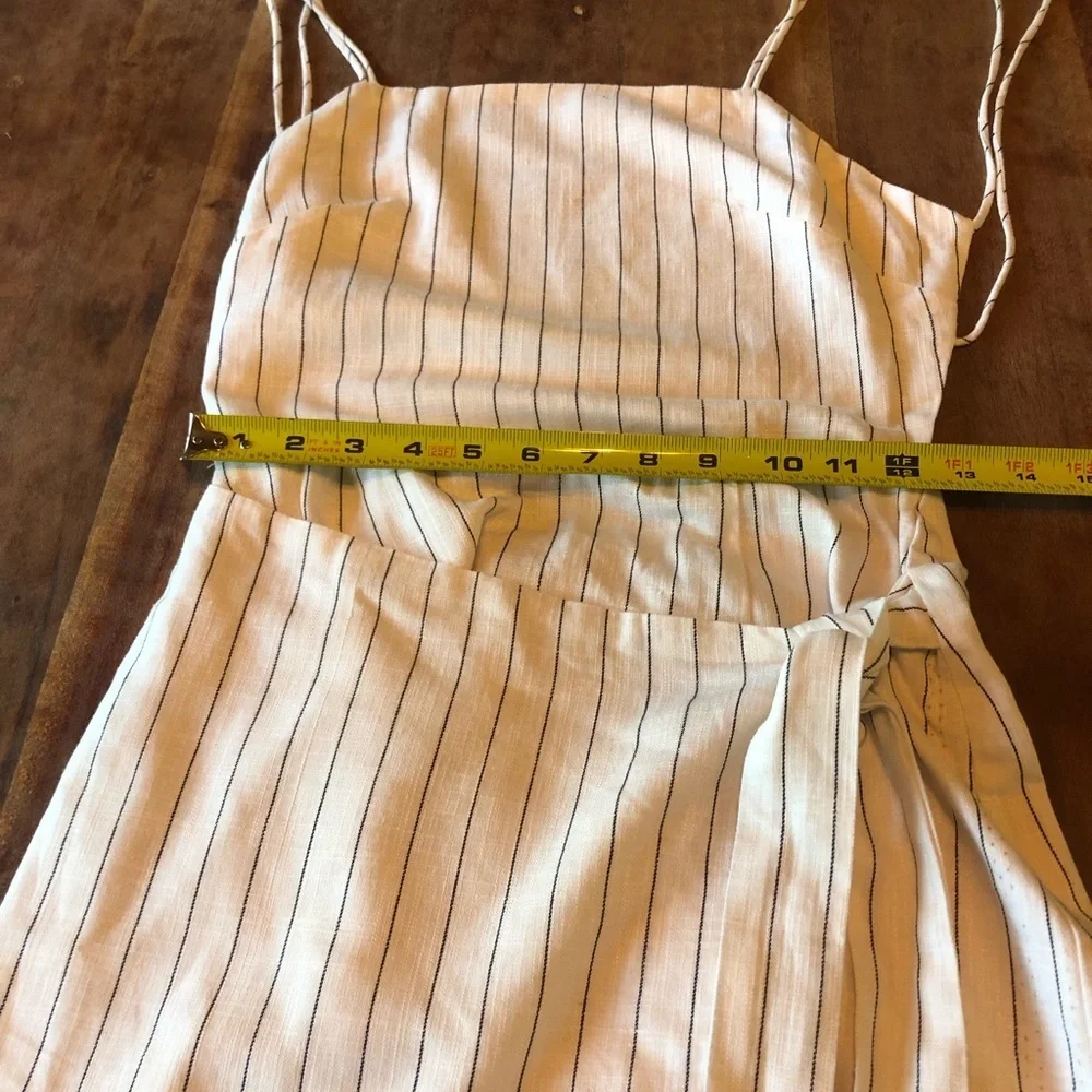 Sabo Skirt Dress Strapless White and Blue Wrap Skirt - Picture 11 of 13